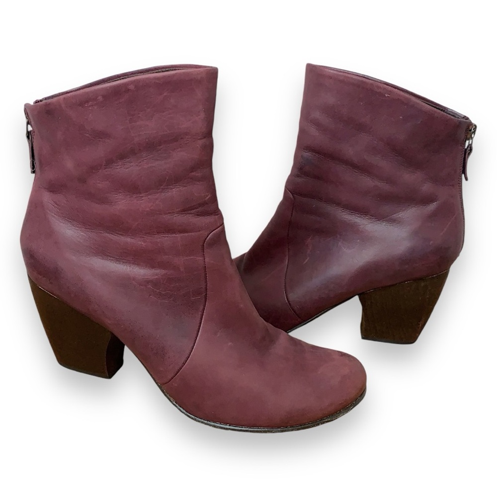 Coclico Leather Heeled Ankle Boots Us Sz 10/ EU 41
